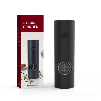 calidad  Black Electric Pepper Grinder With Easy Refill ABS Stainless Steel 70ml Capacity fábrica